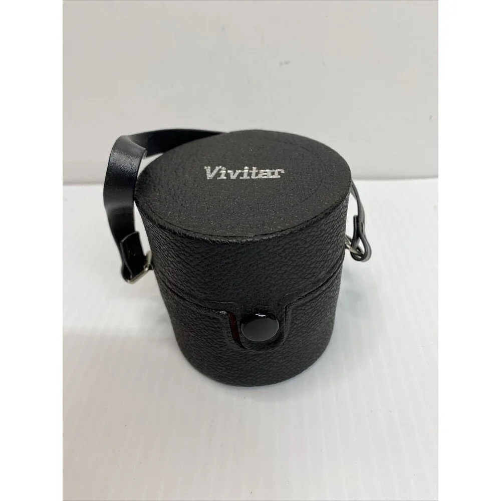 VINTAGE VIVITAR AUTOMATIC TELE CONVERTER 3x-7 w/CAPS & ORIG LEATHER CASE JAPAN